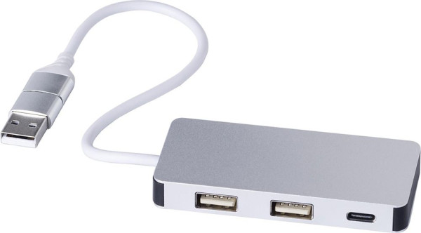 Recycled aluminium USB Hub Layton
