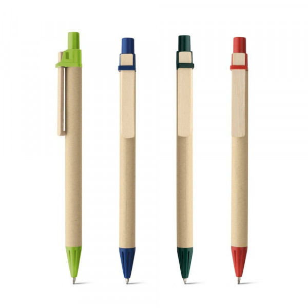 NAIROBI. Kraft paper ball pen with wooden clip