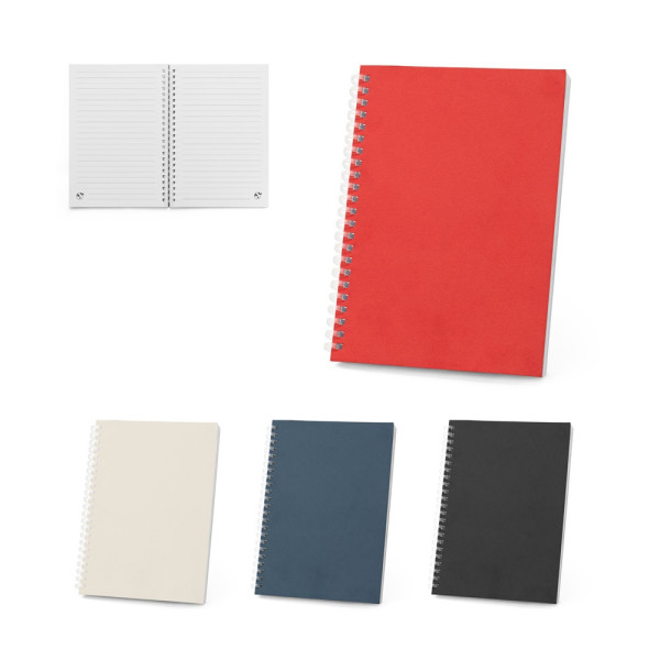 SCHILLER. A5 notepad with flexible cover, made from 100% recycled paper