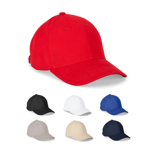 NATHAN. 100% cotton cap (260 g/m²) with 6 panels