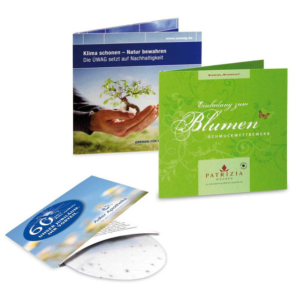 Green-card with seeds
