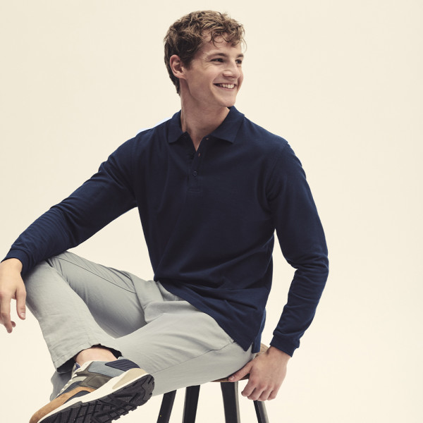 Adult Polo Shirt Premium Long Sleeve
