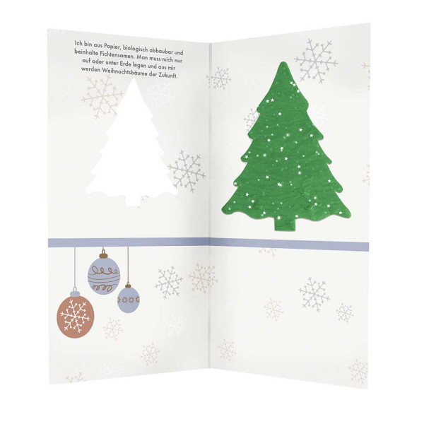 Greeting-card with seed paper fir tree – standard design