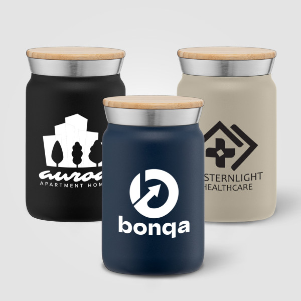 Nordic - 265 ml Double Wall Copper-Lined Stainless Steel Tumbler with Bamboo Lid