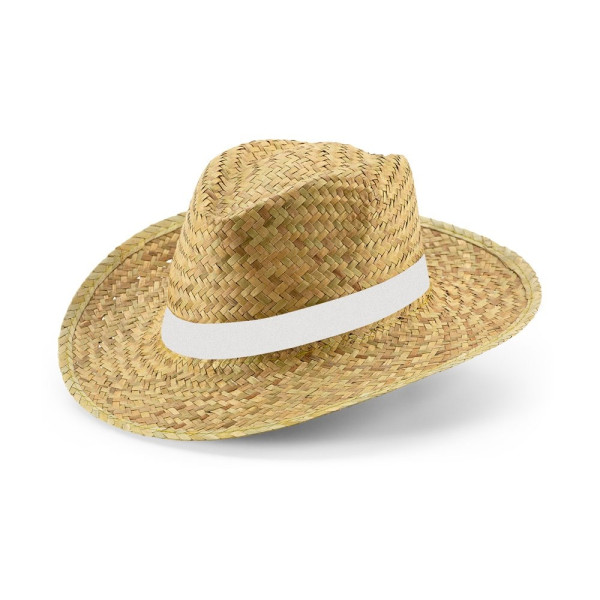 JEAN RIB. Natural straw hat with sublimated ribbon