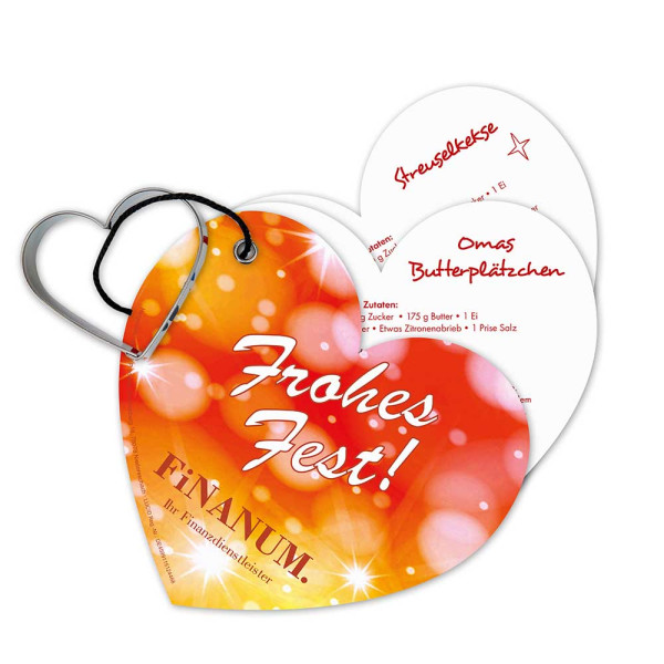 Baking-shapes with recipe book Christmas-heart